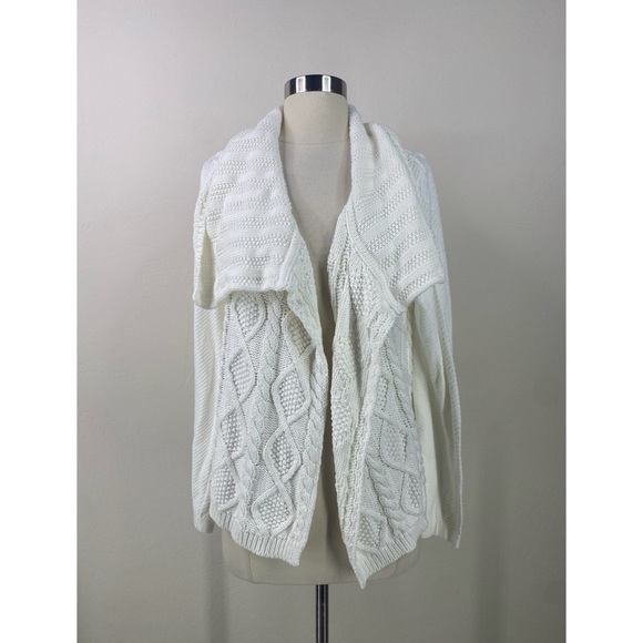Cabi Crochet Open Front Long Sleeve Cardigan - Picture 1 of 9